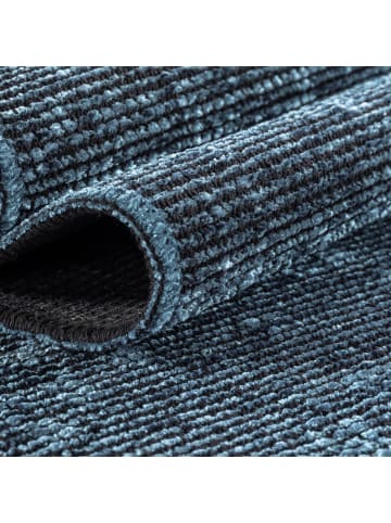 Teppich Boss Baumwoll-Chenille Teppich Space 1900, Läufer - Blau
