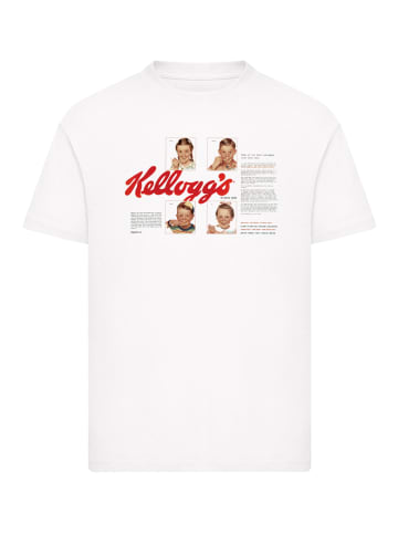 F4NT4STIC T-Shirt Kellogg's Corn Flakes Cereal Box Children Retro in weiß