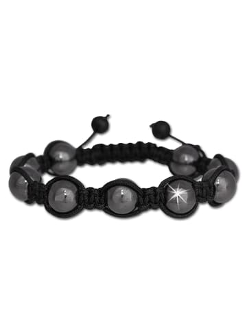 SilberDream Armband Edelstein/Perlen ca. 17cm bis 23cm Makramee Shamballa