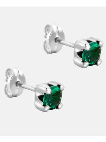 Diamant L'éternel Ohrringe aus 375 Weißgold mit Smaragd
