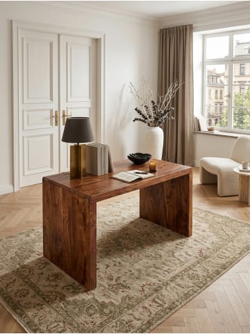 KADIMA DESIGN Schreibtisch BOHA Massiv-Holz Computertisch 120 cm breit in Massivholz