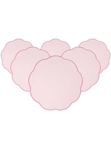 Villeroy & Boch 6er Set Platzsets Fleur Accessoires ø 40 cm rosa in rosa