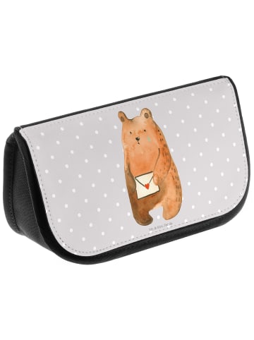 Mr. & Mrs. Panda Waschbeutel Bär Liebesbrief ohne Spruch in Grau Pastell