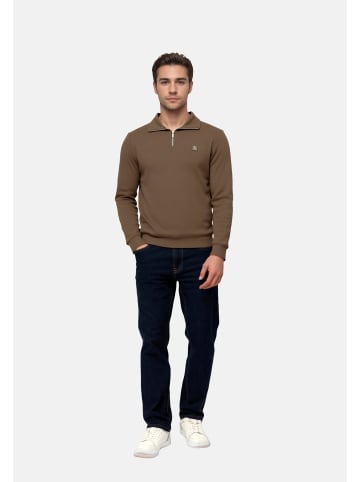 KEY LARGO Sweatshirt 'KLNICK' in braun