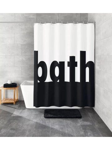 Kleine Wolke Duschvorhang Bath in schwarz weiß
