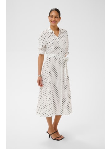 Kaffe Kleid KAdolly Regular fit in Chalk W/ Black Dots