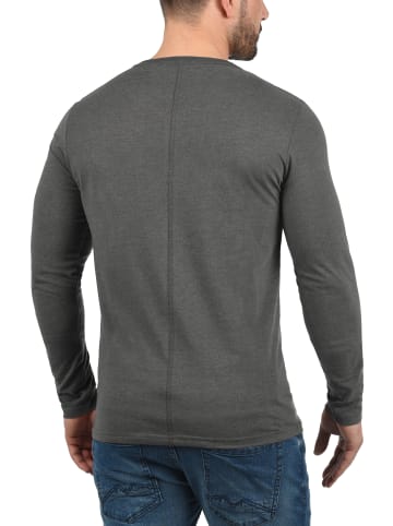 !SOLID Langarmshirt SDDoriano 21102908ME Longsleeve im Double-Layer Look in Grau
