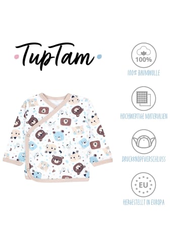TupTam Baby Jungen Langarm Wickelshirt 5er Set in beige Modell 2