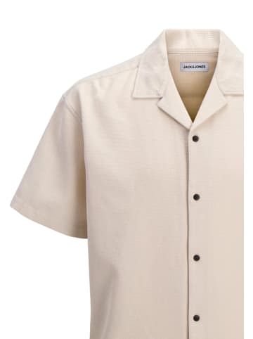 JACK & JONES Junior Hemd 'Global Waffle Resort' in grau
