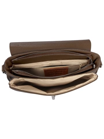 Toscanto Leder Umhängetasche Toscanto Tasche taupe, beige ca. 22cm