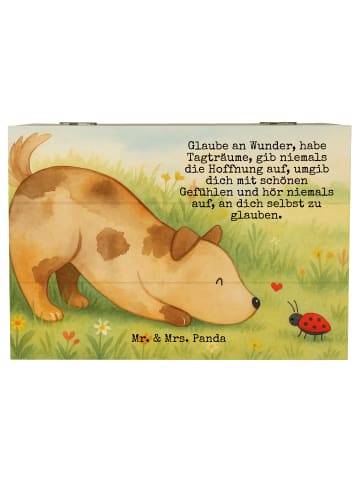 Mr. & Mrs. Panda Box Hund Marienkäfer Design mit Spruch in Weiß