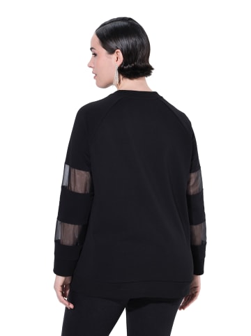 Ulla Popken Sweatshirt in schwarz