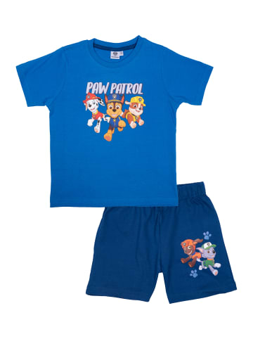 United Labels Paw Patrol Schlafanzug Pyjama Set Kurzarm in blau