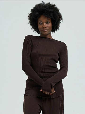 Seamless Basic T-shirt Elegante in Dark Brown