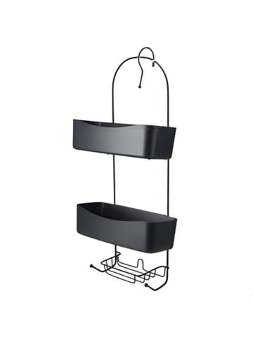 Bathroom Solutions Badezimmerregal aus Metall ARC in Schwarz, (B) 12 x (H) 59 x (L) 24 cm