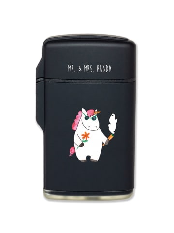 Mr. & Mrs. Panda Feuerzeug Einhorn Woodstock ohne Spruch in Schwarz