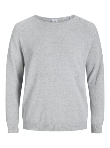 JACK & JONES PLUS Strickpullover in Light Grey Melange