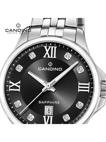 Candino Analog-Armbanduhr Candino Elegance silber mittel (ca. 34mm)
