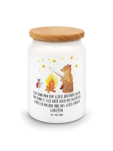 Mr. & Mrs. Panda Dose Bär & Marienkäfer Lagerfeuer mit Spruch in Weiß
