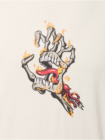 Santa Cruz T-Shirt Burnt Bone Hand in vanille