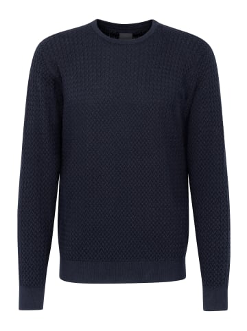 Bugatti Strickpullover Rundhals in marine