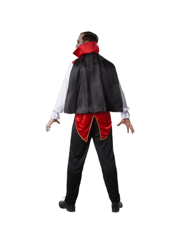 tectake Dracula/Blutsauger, in der Farbe schwarz/rot, Konfektionsgröße M