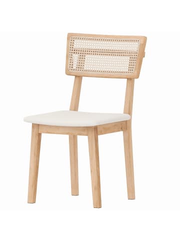 HOMCOM Esszimmerstuhl-53L x 46,5B x 85H cm-Naturholz