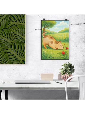 Mr. & Mrs. Panda Wandbild Hund Marienkäfer Design ohne Spruch in Weiß