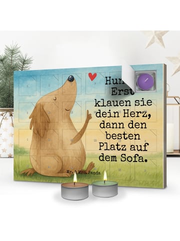 Mr. & Mrs. Panda Adventskalender Hund Liebe Design mit Spruch in Weiß