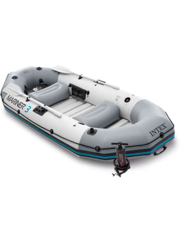 Intex Schlauchboot Mariner 3 inkl. Motor und Befestigung in grau