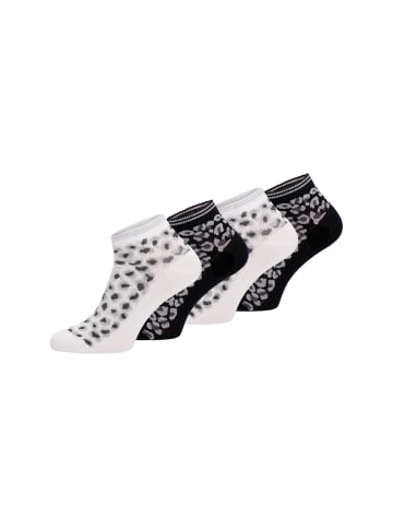 Tamaris Sneakersocken comfort leo 4er Pack comfort in Weiß schwarz