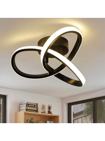 ZMH LED Deckenleuchte in Schwarz 3000K Warmweiß Modern Küchenlampe 19W