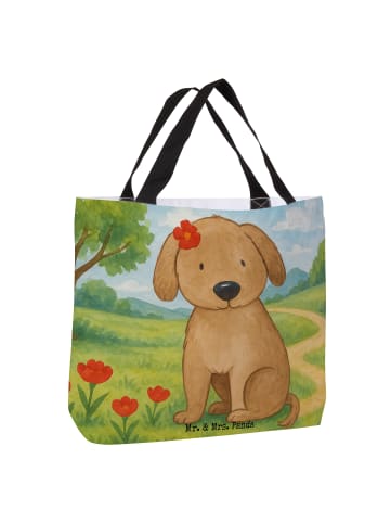 Mr. & Mrs. Panda Einkaufstasche Hund Dame Design ohne Spruch in Weiß