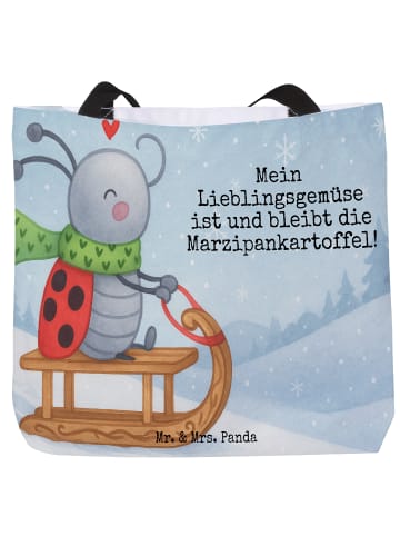 Mr. & Mrs. Panda Shopper Damen Smörle Rodeln Design mit Spruch in Weiß