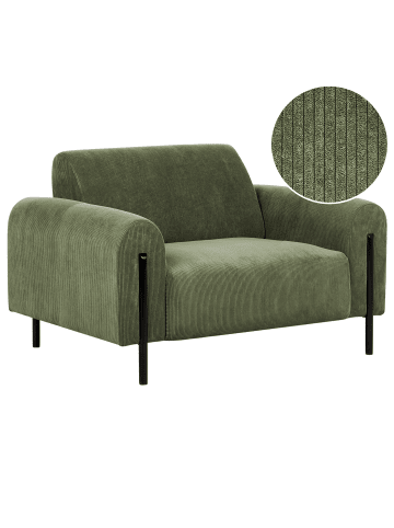 Beliani Sessel ASKIM in Grün/Schwarz - (W) 123 x (H) 79 x (L) 95 cm