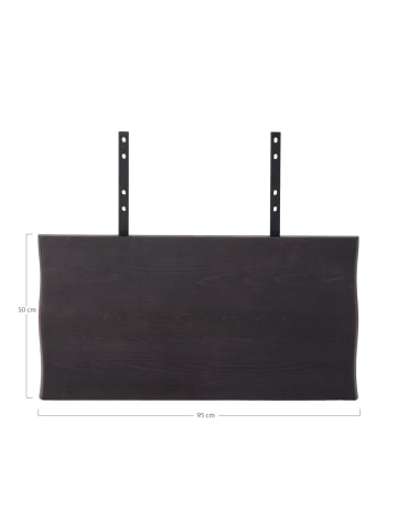 ebuy24 Esstisch Zusatzplatte Toulon Schwarz 95 x 109 cm