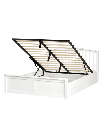 Beliani Doppelbett CLARBEC in Weiß - (W) 149 x (H) 93 x (L) 209 cm