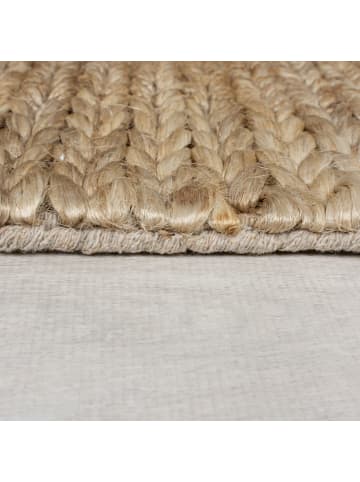 KADIMA DESIGN Teppich Kurzflor Flechtoptik Muster, Struktur, Flur in Natur