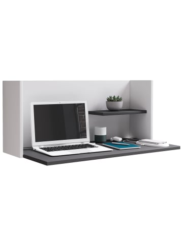 VCM  Holz Hänge Schreibtisch Wandschreibtisch Workas in Weiß / Anthrazit