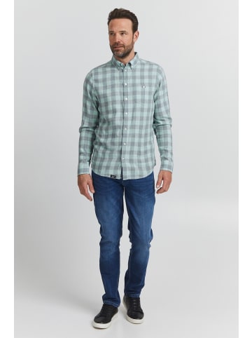 FQ1924 Langarmhemd FQYunus 21900330-ME Langarmhemd mit Button-down-Kragen in Blau
