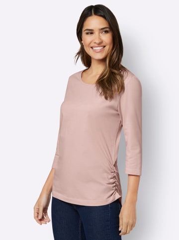 Sieh an! Rundhals-Shirt in puder