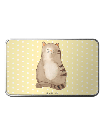 Mr. & Mrs. Panda behälter Katze Sitzen ohne Spruch in Gelb Pastell