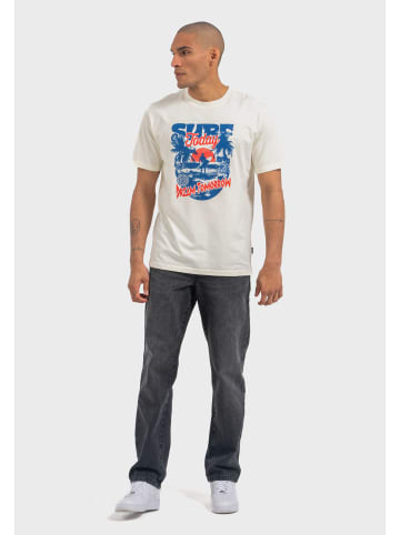OLDSKULL T-Shirt Wrldvibe Surf Dreams Graphic in Off White