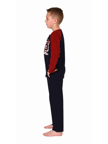 NORMANN langarm Schlafanzug Pyjama Basketball - 77466 in navy
