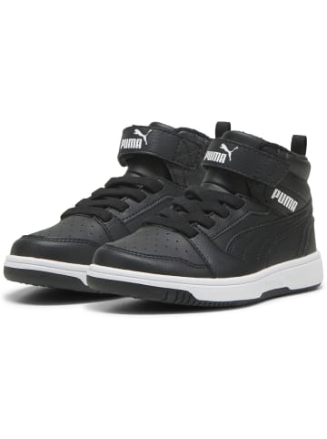 Puma Kinder Sneaker "Rebound V6 Mid WTR AC+ PS" in Schwarz