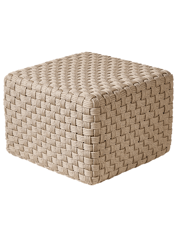 Beliani Pouf NALLI in Beige - (W) 50 x (H) 35 x (L) 50 cm