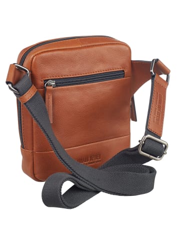 Leonhard Heyden Hamburg Umhängetasche Leder 16 cm cognac