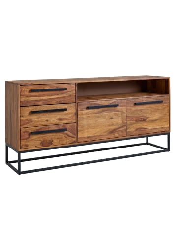 KADIMA DESIGN Multifunktional Sheesham Sideboard, 165x80x40 cm, Weinregal