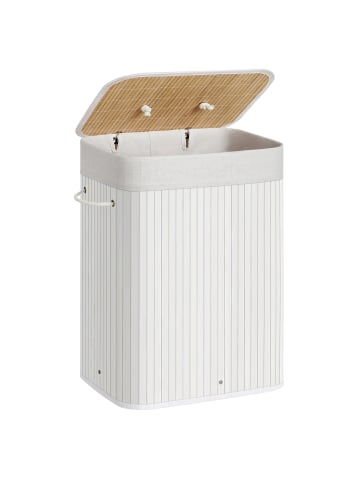 SONGMICS Wäschekorb Ronex in Weiß - (B)30 x (H)60 x (T)40 cm