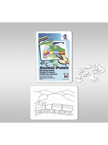 URSUS Ausmal-Puzzle Eisenbahn, A4 - ab 3 Jahren